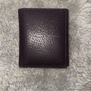 Vintage Gucci aubergine and mustard silk lined travel purse photo holder NWOT